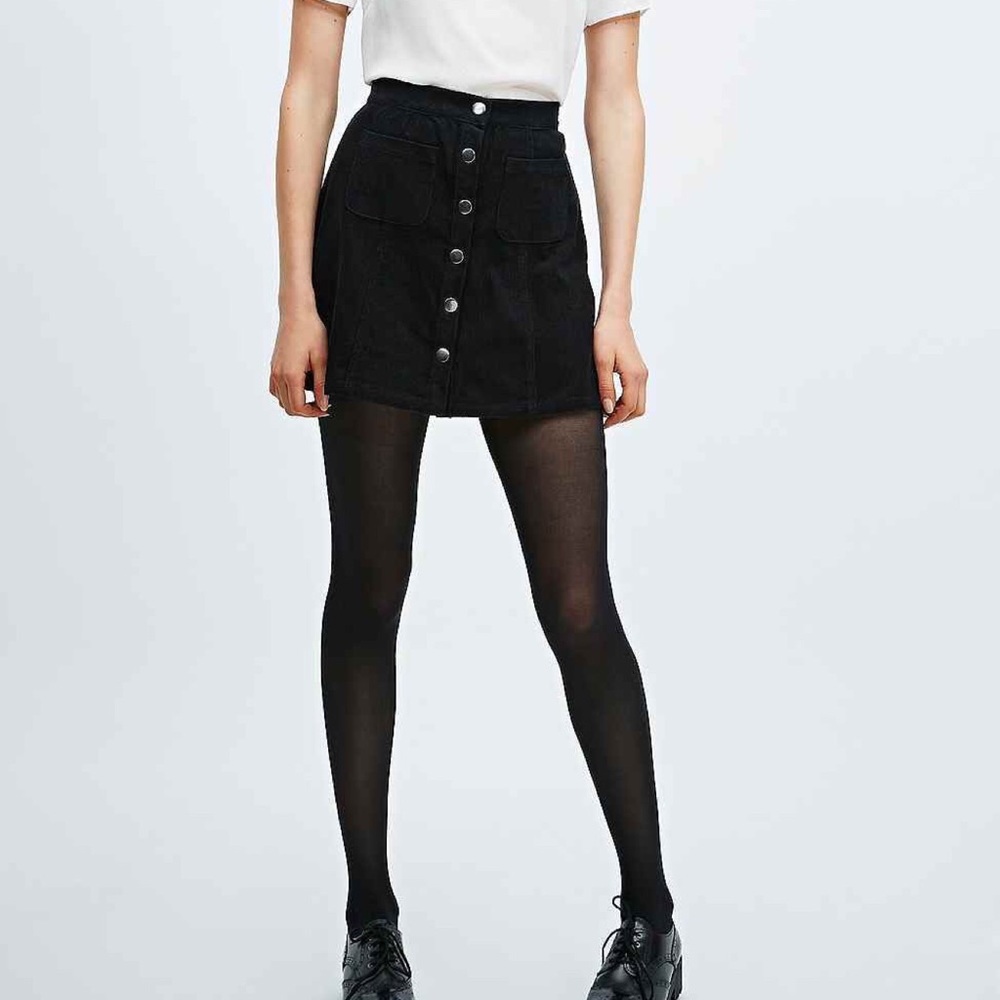 Faux suede mini skirt